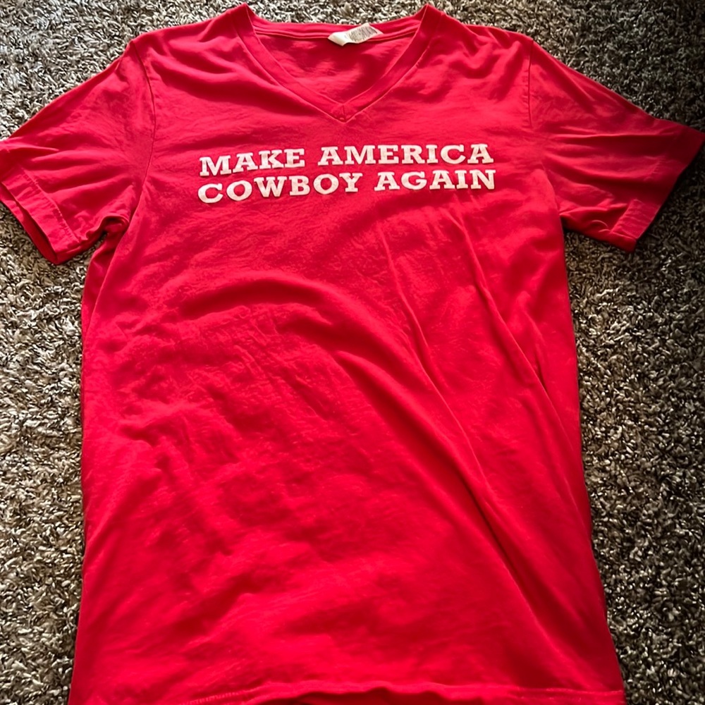 Make America Cowboy Again Red Tee